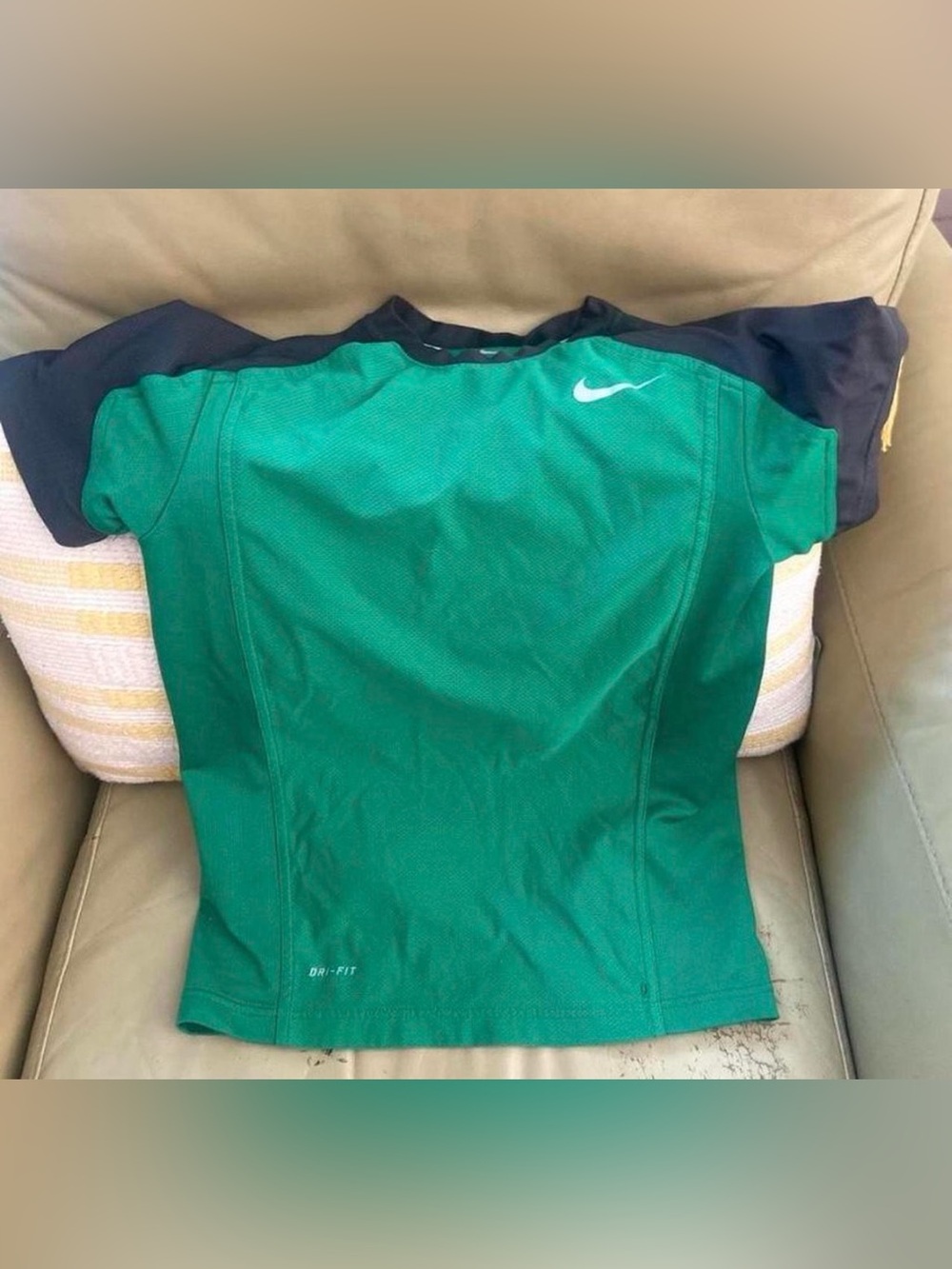 Nike Green Performance Dri-FIT Tee with White Print